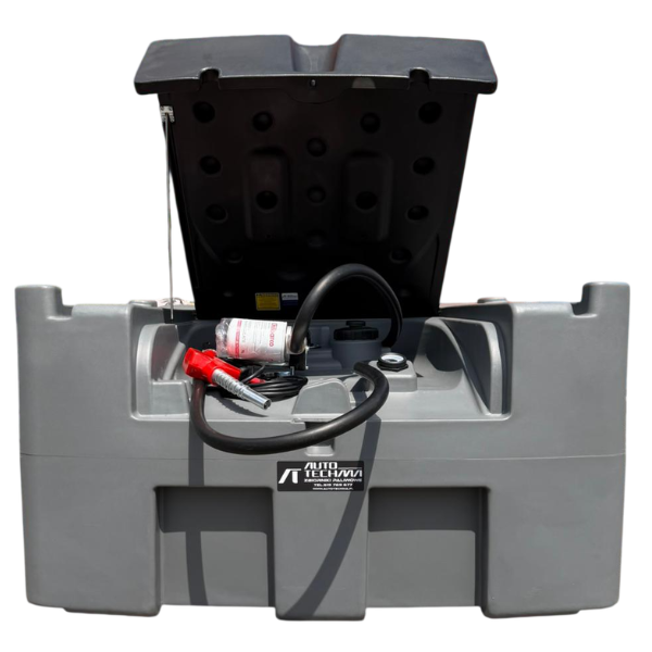 Zbiornik polietylenowy do transportu diesla ON/HVO100 600L 12V z licznikiem i filtrem - Autotechma YDIES600L-K