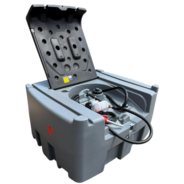 Zbiornik polietylenowy do transportu diesla ON/HVO100 600L 12V z licznikiem i filtrem - Autotechma YDIES600L-K
