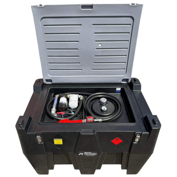 Zbiornik polietylenowy do transportu diesla ON/HVO100 440L 12V z licznikiem i filtrem - Autotechma YDIES440L-15C