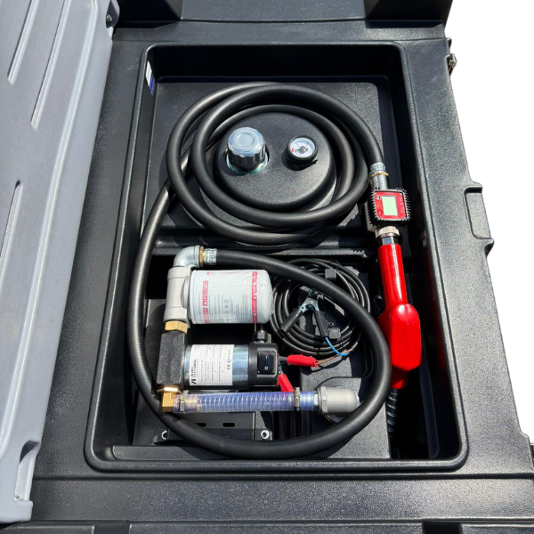 Zbiornik polietylenowy do transportu diesla ON/HVO100 440L 12V z licznikiem i filtrem - Autotechma YDIES440L-15C