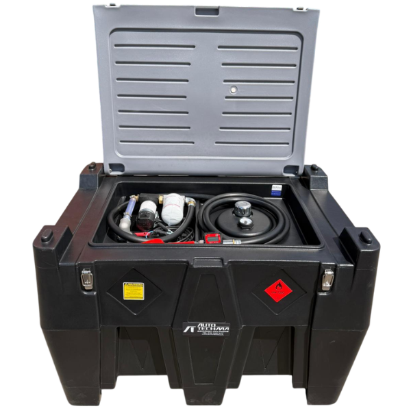 Zbiornik polietylenowy do transportu diesla ON/HVO100 440L 12V z licznikiem i filtrem - Autotechma YDIES440L-15C