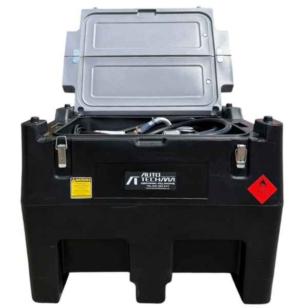 Zbiornik polietylenowy do transportu diesla ON/HVO100 240L 12V z licznikiem i filtrem - Autotechma YDIES240L-M