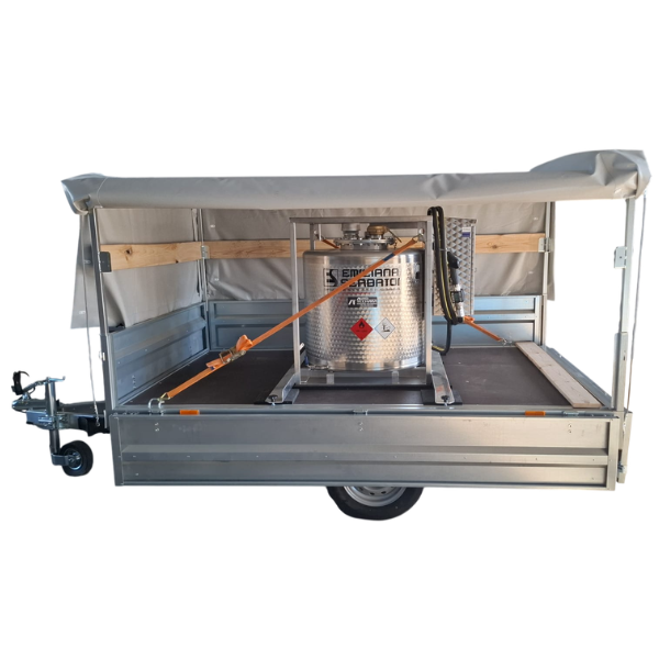 Mobilny zbiornik na przyczepie dystrybutor paliwa lotniczego INOX AVIO 330 L - Emiliana Serbatoi