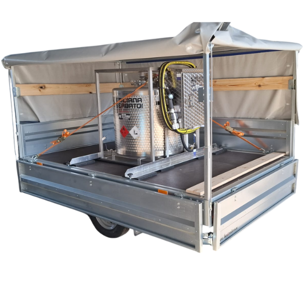 Mobilny zbiornik na przyczepie dystrybutor paliwa lotniczego INOX AVIO 330 L - Emiliana Serbatoi