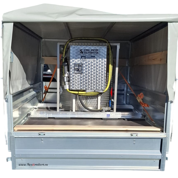 Mobilny zbiornik na przyczepie dystrybutor paliwa lotniczego INOX AVIO 330 L - Emiliana Serbatoi